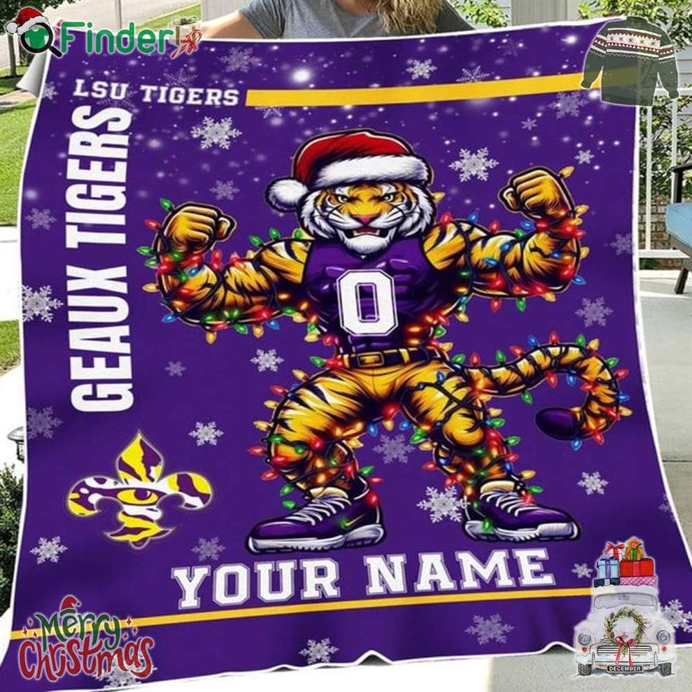 Lsu Tigers Geaux Tigers 2024 Christmas Personalized Fleece Blanket Quilt Lsu Tigers Geaux Tigers 2024 Christmas Personalized Fleece Blanket Quilt