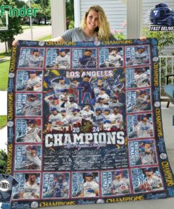 Los Angeles Dodgers 2024 Champion Quilt Blanket