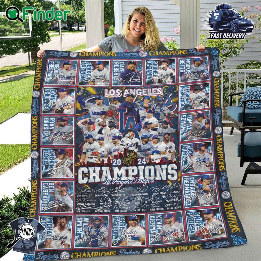 Los Angeles Dodgers 2024 Champion Quilt Blanket Los Angeles Dodgers 2024 Champion Quilt Blanket