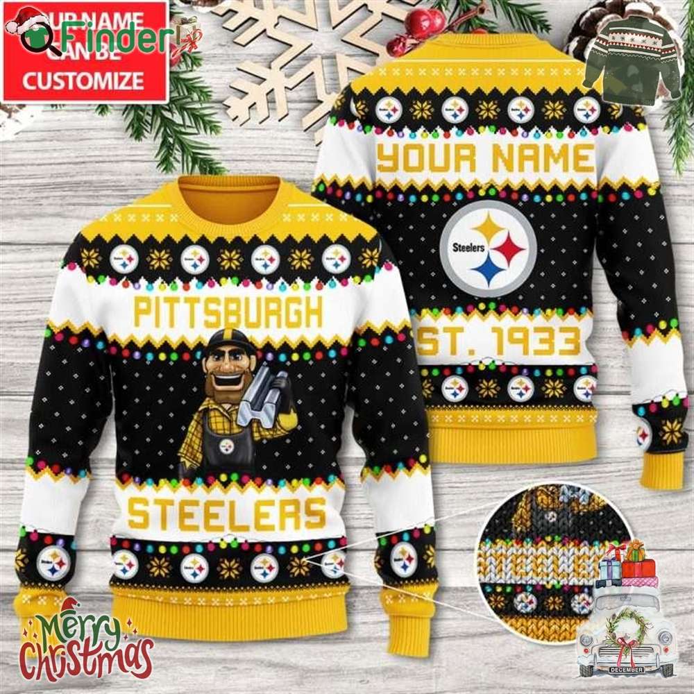 Personalized Pittsburgh Steelers Est 1933 3d Ugly Sweater Personalized Pittsburgh Steelers Est 1933 3d Ugly Sweater