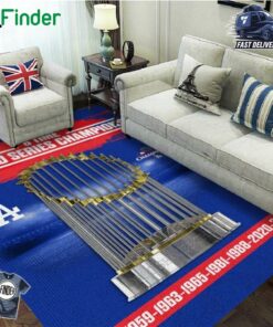 Los Angeles Dodgers 2024 Champion Rectangular Rug
