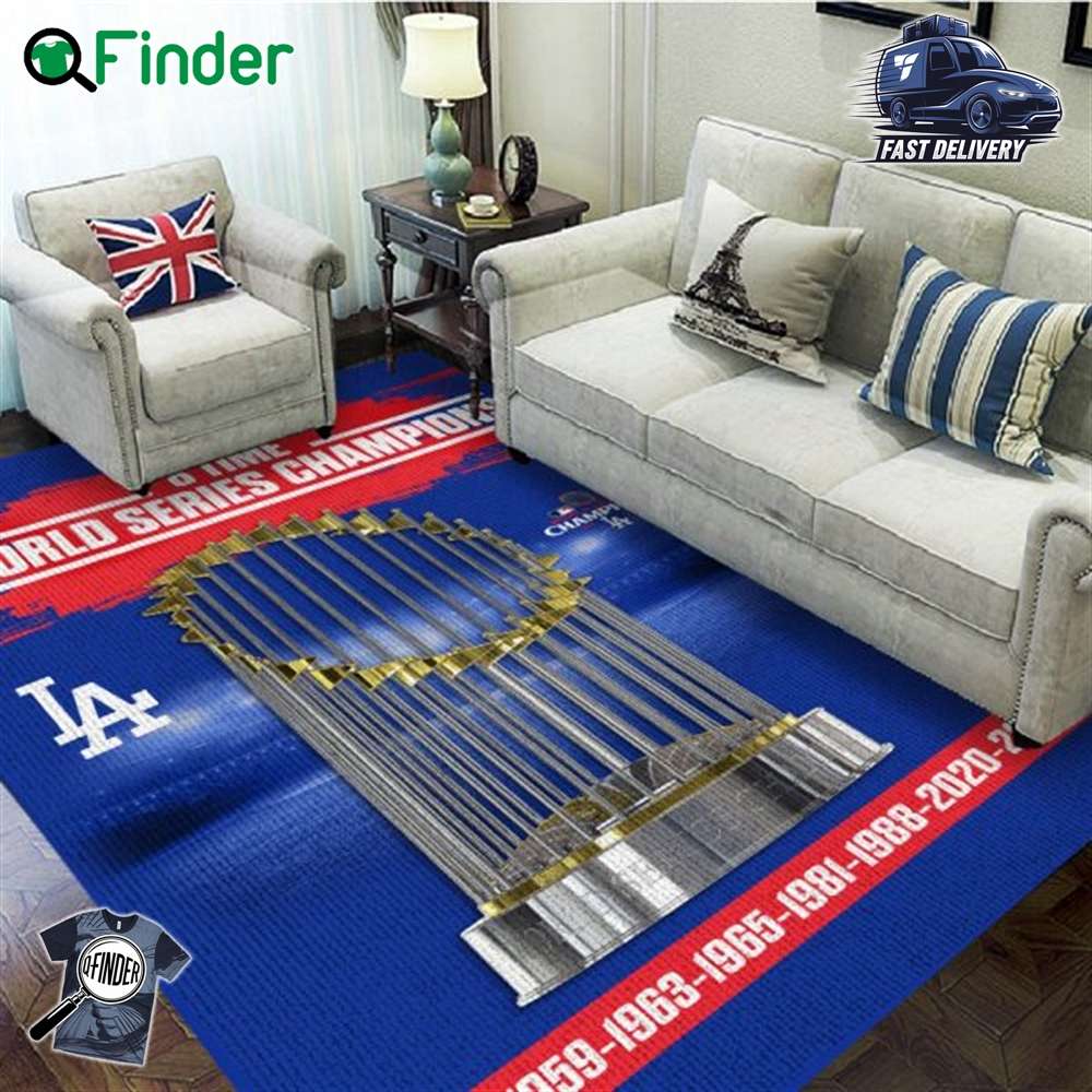 Los Angeles Dodgers 2024 Champion Rectangular Rug Los Angeles Dodgers 2024 Champion Rectangular Rug