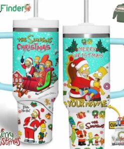 The Simpsons Merry Christmas Happy New Year 2025 Personalized 40oz Tumbler