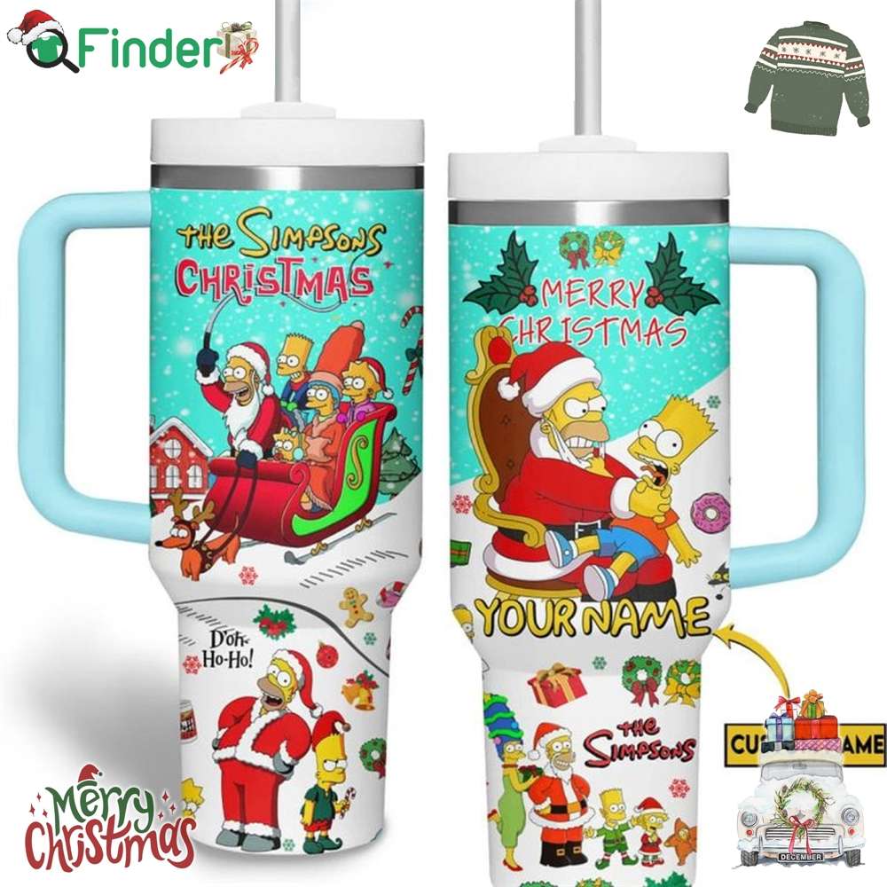 The Simpsons Merry Christmas Happy New Year 2025 Personalized 40oz Tumbler The Simpsons Merry Christmas Happy New Year 2025 Personalized 40oz Tumbler