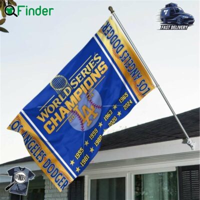 World Series Champions 2024 Los Angeles Dodgers 3d House Flag