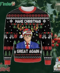 Trump Christmas Ugly Sweater Make Merry Christmas Great Again Ugly Sweater