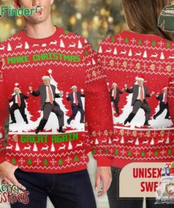 Trump Dancing Make Christmas Great Again Ugly Sweater Funny Trump Christmas Sweatshirt