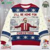 Donald Trump Ugly Christmas Sweater I'll Be Home For Christmas Ugly Sweater Humorous Trump Supporter Sweater 2024