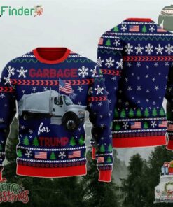 Garbage For Trump Ugly Christmas Sweater Trump Garbage Truck Sweatshirt