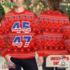 Trump 45 47 Ugly Christmas Sweater Trump President Xmas Sweatshirt Christmas Gift For Patriots 2024 Republican Merch