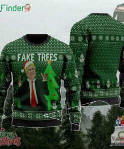 Trump Christmas Sweater For Women Trump Fake Trees Christmas Ugly Sweater