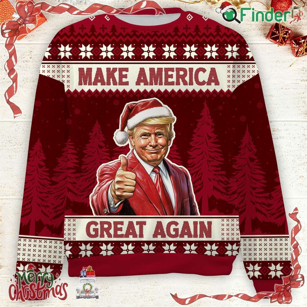 Make America Great Again Trump 2024 Ugly Sweater Trump Supporters Christmas Make America Great Again Trump 2024 Ugly Sweater Trump Supporters Christmas
