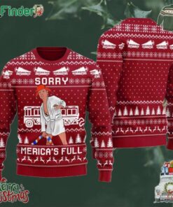 Sorry Merica's Full Trump Cousin Eddie Christmas Sweater Merry Christmas Shitters Full Sweater