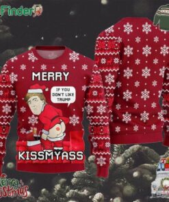 Trump Merry Kissmyass Christmas Sweater Make Christmas Great Again Sweater