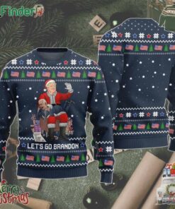 Funny Let's Go Brandon Trump Ugly Christmas Sweater Merry Christmas Great Again Ugly Sweater