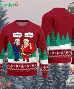 Trump Ugly Christmas Sweater Joe Biden And Trump Meme Funny Ugly Sweater