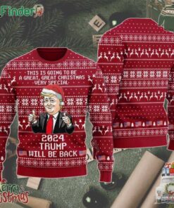 Trump Ugly Christmas Sweater 2024 Trump Will Be Back Ugly Sweater