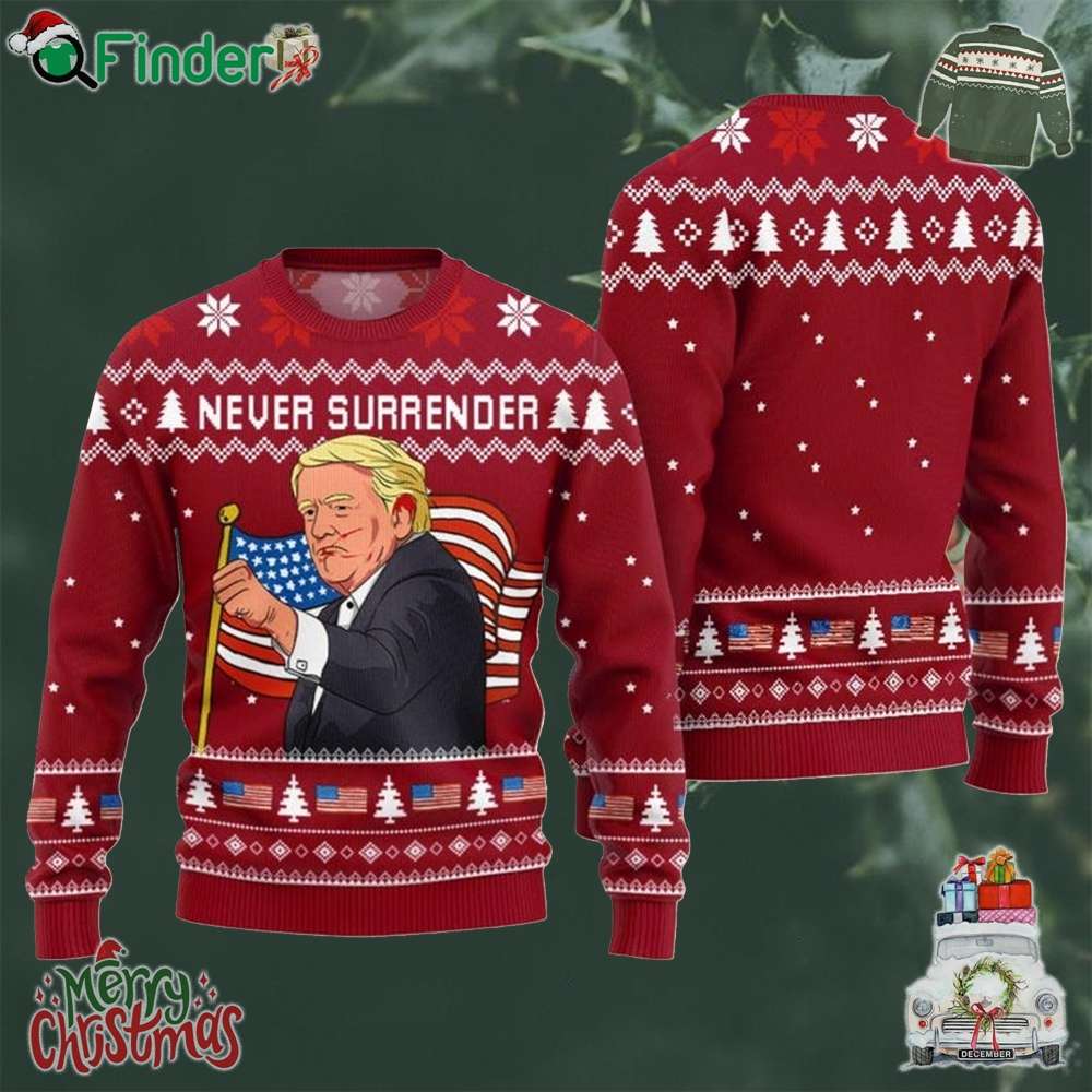 Trump Ugly Christmas Sweater Never Surrender Trump Ugly Sweater Trump Vote Election Ugly Sweater Trump Ugly Christmas Sweater Never Surrender Trump Ugly Sweater Trump Vote Election Ugly Sweater