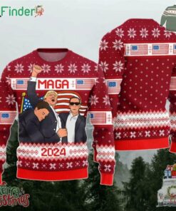 Trump Maga 2024 Christmas Ugly Sweater Make America Great Again Trump 2024 Christmas Sweater