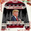 It's Beginning To Look A Lot Like I Told You So Trump 2024 Ugly Sweater Trump Supporters Christmas