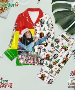 Bob Marley Just One Love Matter Merry Christmas Polyester Pajamas Set