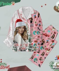 Jennifer Lopez This Is Me Now Merry Christmas Polyester Pajamas Set
