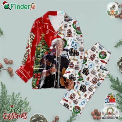 Bob Seger Merry Christmas And Happy New Year 2025 Polyester Pajamas Set