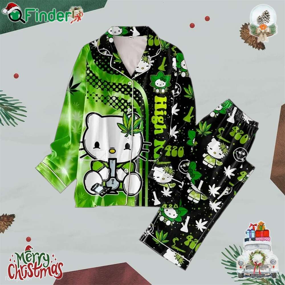 Hello Kitty High Kitty 420 Polyester Pajamas Set Hello Kitty High Kitty 420 Polyester Pajamas Set