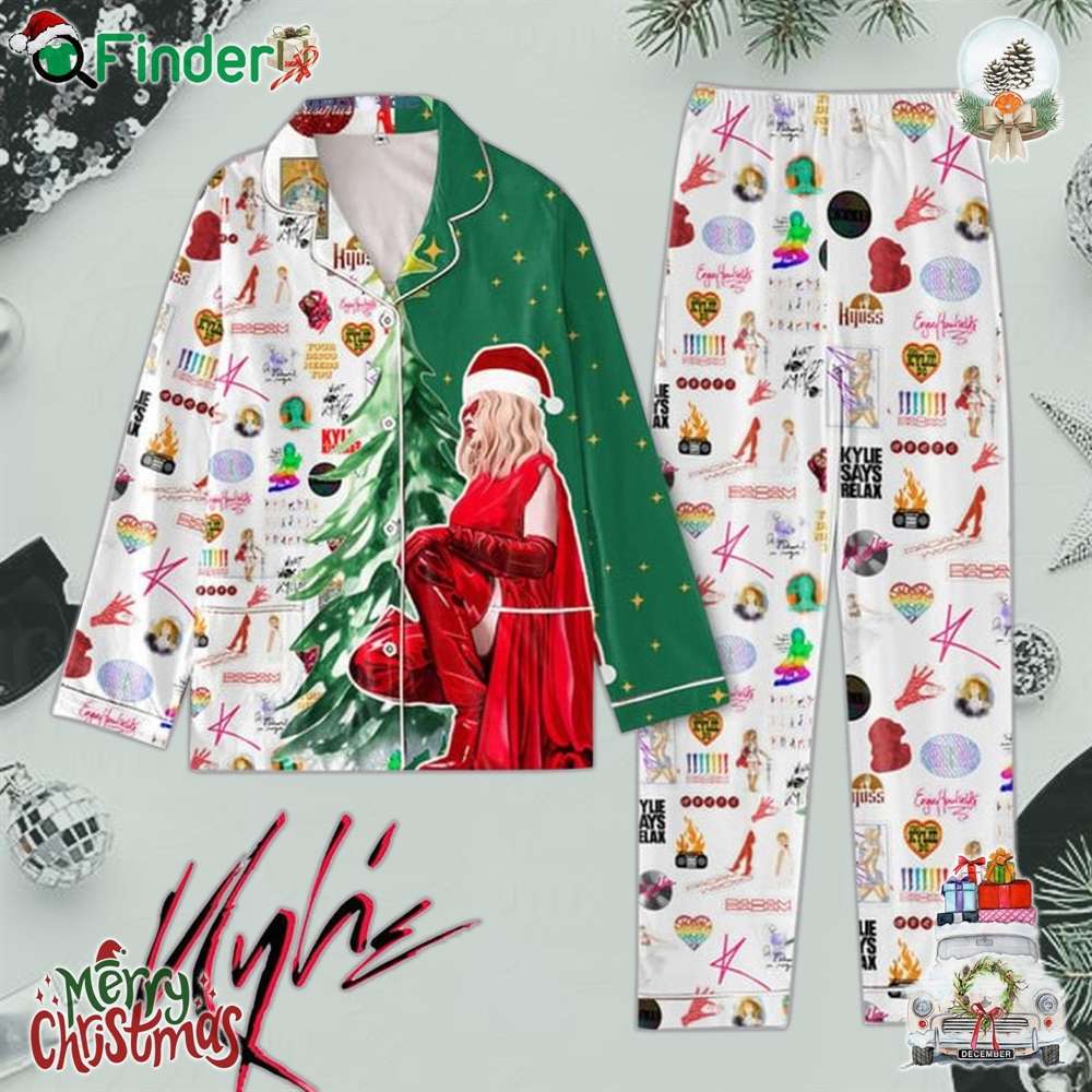 Kylie Minogue Badam Badam Christmas Polyester Pajamas Set Kylie Minogue Badam Badam Christmas Polyester Pajamas Set