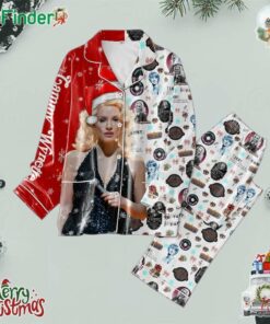 Tammy Wynette Can You Pull Over To The Side Christmas Polyester Pajamas Set
