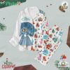 White Christmas Sister Sister 2024 Christmas Polyester Pajamas Set