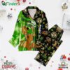 Scooby-doo Neon Galaxy Of Cannabis Polyester Pajamas Set