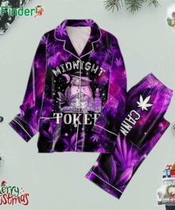 Steven Millers Purple Cannabis Midnight Toker Polyester Pajamas Set