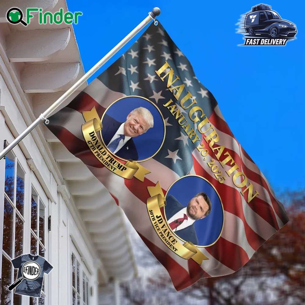 Donald Trump 47th President Jd Vance 50th Vice President Inaugiration January 20 2025 Flag Donald Trump 47th President Jd Vance 50th Vice President Inaugiration January 20 2025 Flag