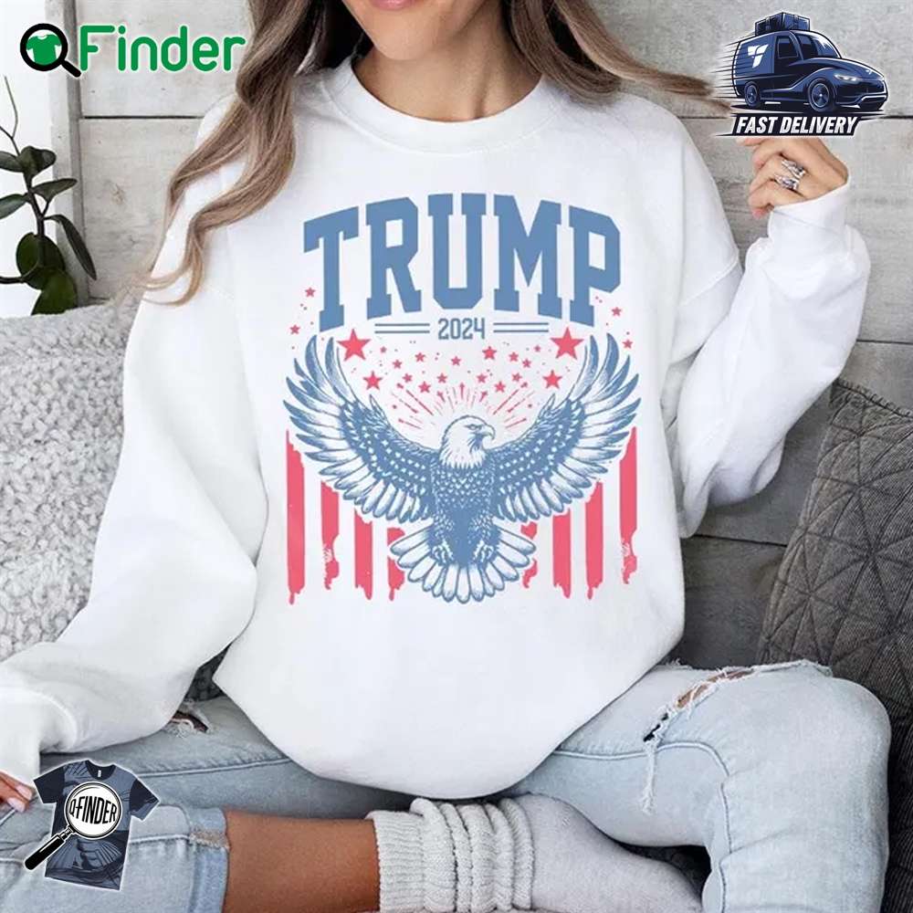 Retro Trump 2024 Sweatshirt 80s Maga Sweater Eagle Graphic Hoodie Retro Trump 2024 Sweatshirt 80s Maga Sweater Eagle Graphic Hoodie