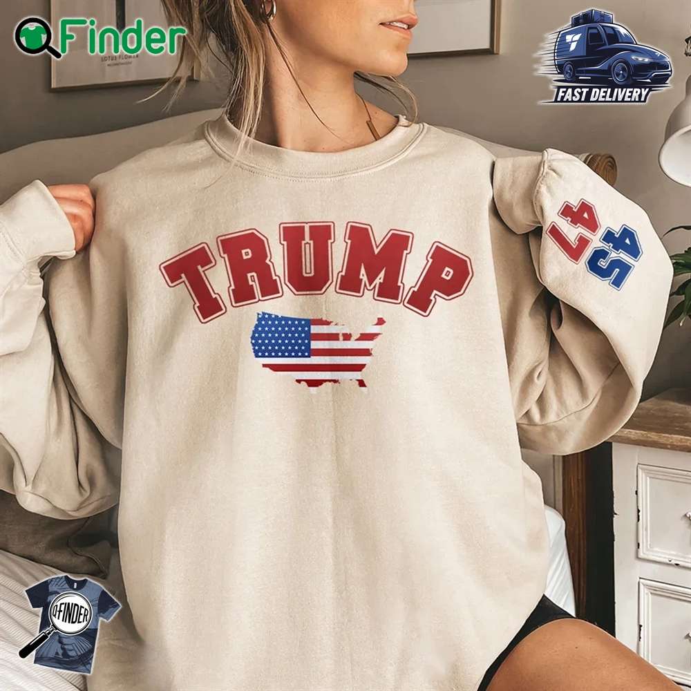 Trump 45 47 He's Back On Track Unisex Sweatshirt Trump 45 47 He's Back On Track Unisex Sweatshirt