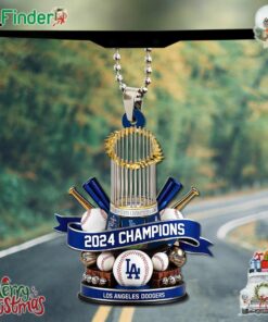 2024 Champion Los Angeles Dodgers Custom Shape 2-sided Acrylic Car Ornament