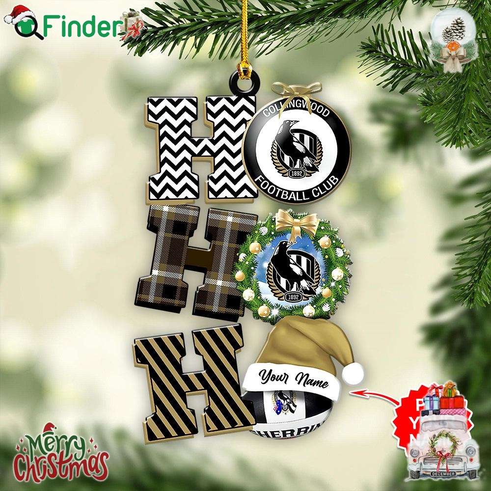 Personalized Collingwood Fc Ho Ho Ho Custom Shape 1 sided Acrylic Ornament Personalized Collingwood Fc Ho Ho Ho Custom Shape 1-sided Acrylic Ornament