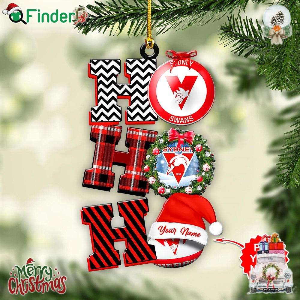 Personalized Sydney Swans Ho Ho Ho Custom Shape 1 sided Acrylic Ornament Personalized Sydney Swans Ho Ho Ho Custom Shape 1-sided Acrylic Ornament