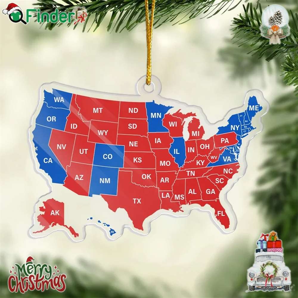 Election Result Map Us Election Ornament Election Result Map Us Election Ornament