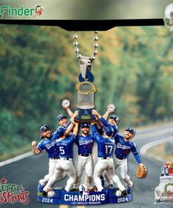 Los Angeles Dodgers 2024 Champion Custom Shape 2-sided Acrylic Car Ornament
