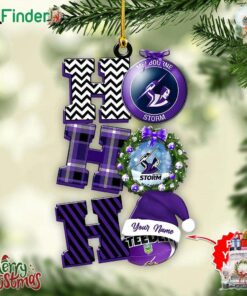 Personalized Melbourne Storm Ho Ho Ho Custom Shape 1-sided Acrylic Ornament