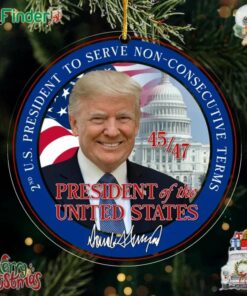 President Of The United States 45 47 Change Is Possible If We Unite Ornament