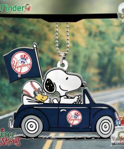 Snoopy X New York Yankees Custom Shape 2-sided Acrylic Car Ornament