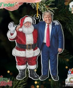 The Only President Santa Truly Trusts - Us Election Acrylic Custom Shaped Ornament - Christmas Gift And Decor For Conservative Supporters
