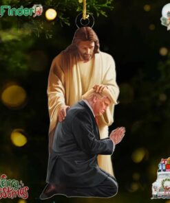 Trump Praying For A Better And Greater America Ornament