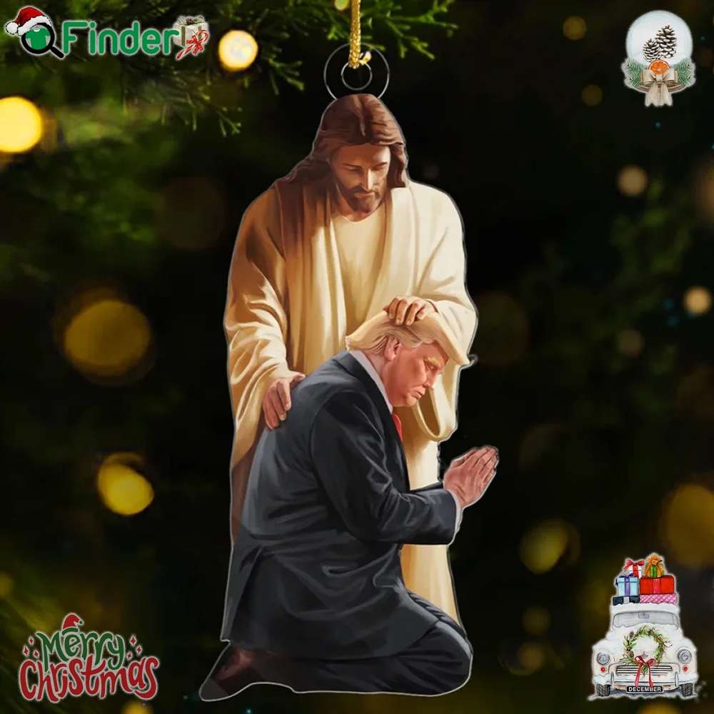 Trump Praying For A Better And Greater America Ornament Trump Praying For A Better And Greater America Ornament
