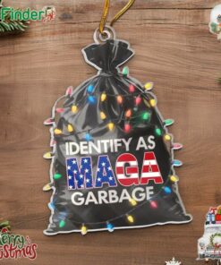 Identify As Garbage Maga Christmas Ornament