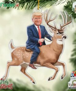 Trump Riding A Deer A Christmas For Those Who Dream Of Change Ornament