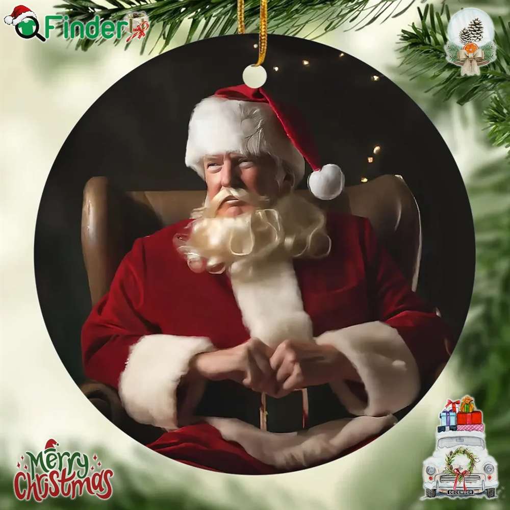 Trump Santa Christmas Ornament Trump Santa Christmas Ornament